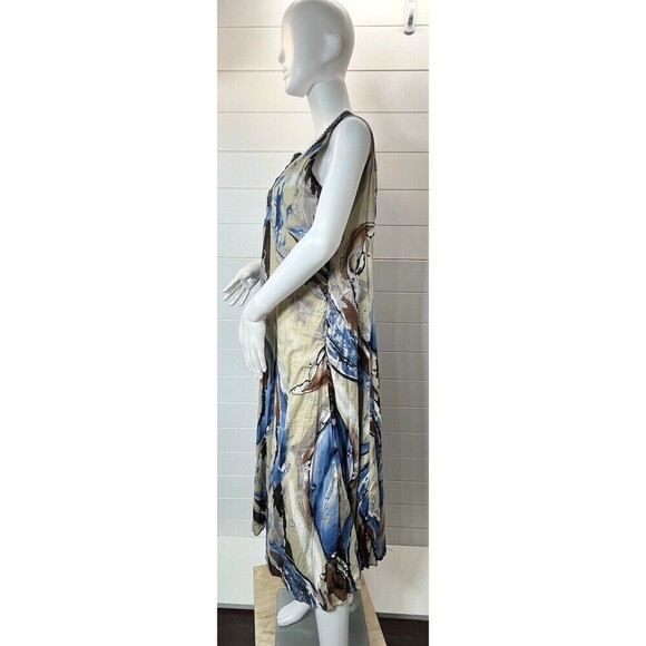 Reba Womens 10 Blue Fit N Flare Maxi Rhinestone Embellishment Dress Fairy Grunge - Picture 7 of 12